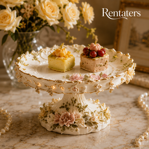 Rentaters Enchanted Garden Sculptural Cake Stand