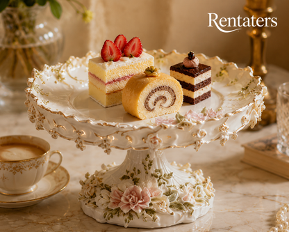 Rentaters Enchanted Garden Sculptural Cake Stand