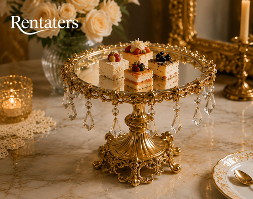 Rentaters Château Crystal Sculptural Cake Stand